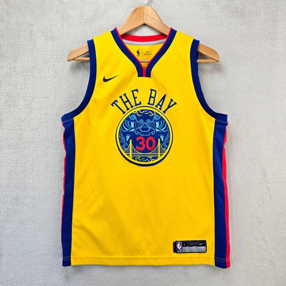Stephen Curry The Bay Chinese New Year Golden State Warriors Jersey Youth Large